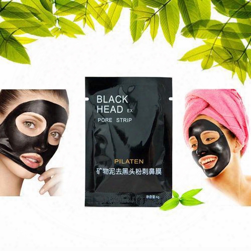 Pilaten Suction Black Mask Face Care Mask Deep Cleaning Tearing Style Pore Strip Deep Cleansing Nose Acne Blackhead Facial Mask 3200pcs