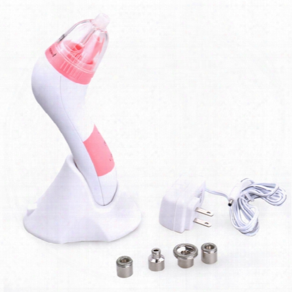 Portable Skin Cleaner 4 Tips Pore Cleaning Face Peeling Facial Cleansing Machine Wrinkle Acne Scar Removal Beauty Tool