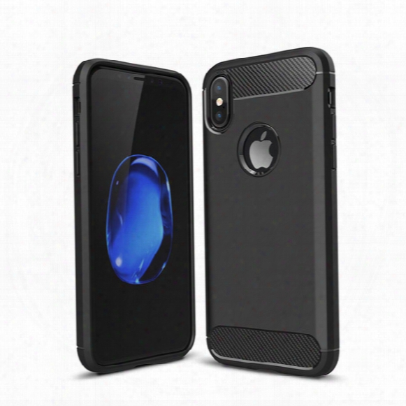 Rugged Armor Case For Iphone 8 Plus Iphone X Samsung Galaxy Note 8 With Anti Shock Absorption Carbon Fiber Design With Retail Box