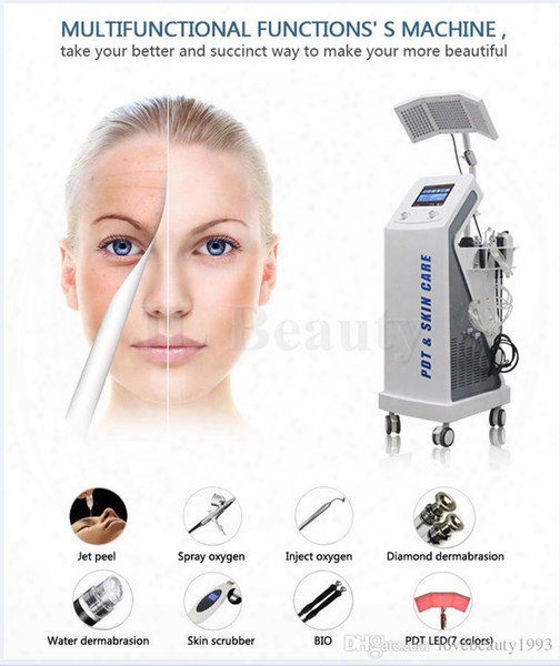 Salon Use Multifunctional Beauty Machine 8 In 1 Led Pdt Oxygen Jet Microdermabrasion Beauty Machine For Skin Care Equipment