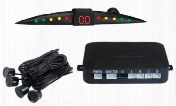 Spot Pz301 Led Parking Sensor, Car Crescent Beeper Reversing Radar, Four Probes,numeral Led Digital Display
