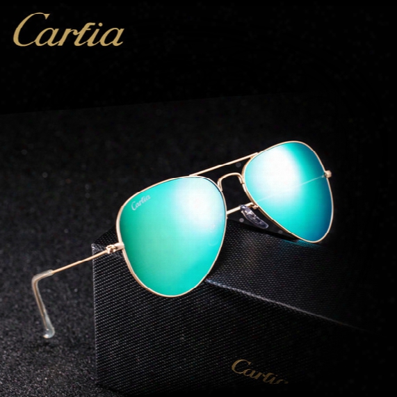 Top Quality Glass Lens Polit Luxury Sunglasses Carfia 58mm Uv 380 Sunglasses For Men Designer Sunglasses Vintage Metal Sport Sun Glasses Wit