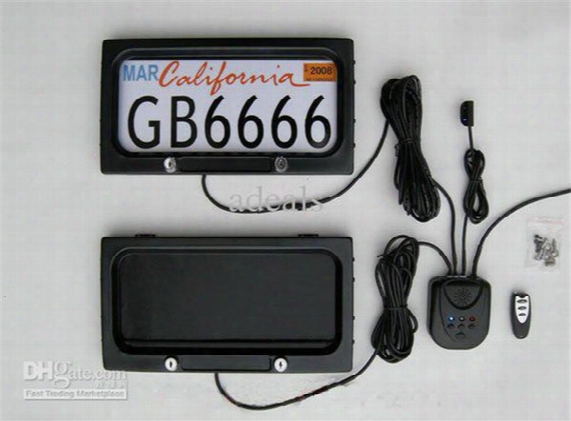 Usa Size Metal Material Remote Car License Plate Holder Vehicle Licence Plate Frame American Stealth Car License Privacy Cover