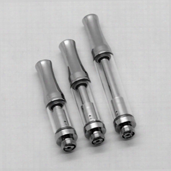 Vaporizer Cartridge 510 Thread Glass Tank Atomizer 92a3 Vape Cartridges Round Mouthpiece Dual Coil For Bud Touch O Pen Battery