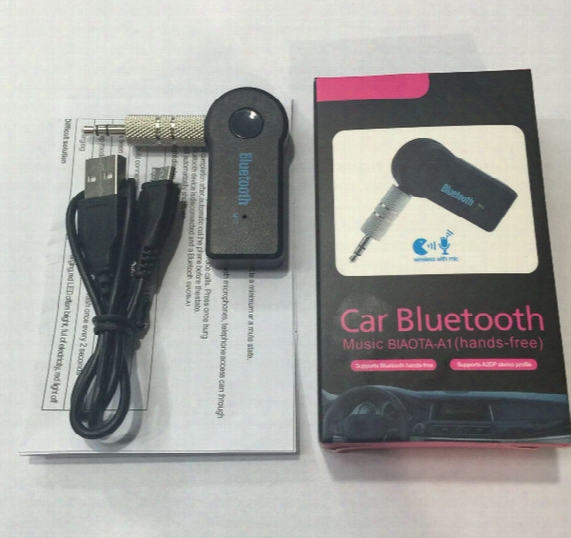 With Retail Box Universal 3.5mm Streaming Car A2dp Wireless Bluetooth V3.0 Edr Aux Audio Music Receiver Adapter