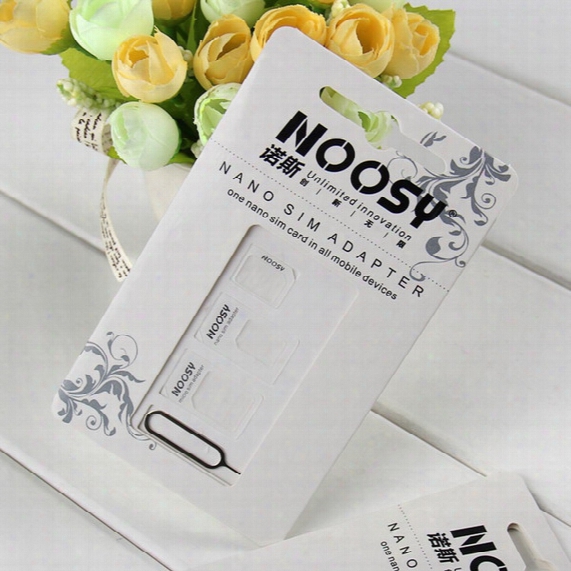 2000pcs/lot Black Noosy Nano Sim Adapters Convert Ip 4/4s/5/5s Into For Samsung S3/s4/note 4 3 With Eject Pin