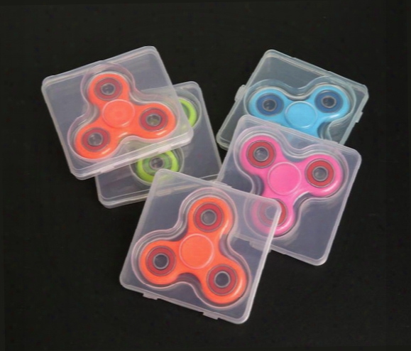 2017 Fidget Hand Spider Triangle Finger Toy Focus Adhd Autism Plastic Box Carry Case Pocket Storage Compressive Container Cases Dhl Free