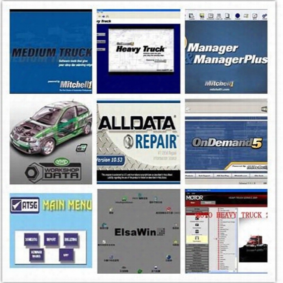 2017 Hot Auto Repair Alldata Software V10.53 + Mitchell On Demand 5 Software 2015 Usb Hard Disk All Data Dhl Free Shipping