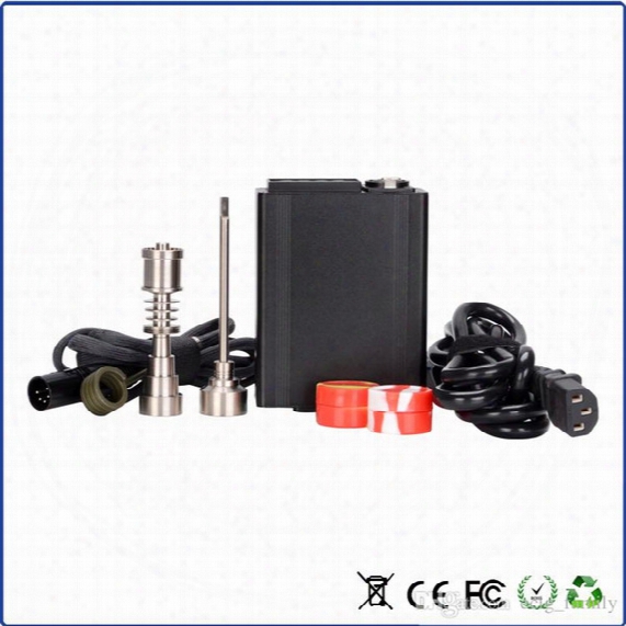 2017 Mini Enail Dab Rig Electric Nail Dab Smoking Device With Glass Bong Water Pipe Titanium Nails Heater Coils Carb Cap