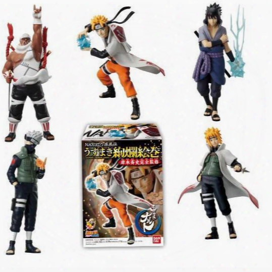 5pcs/set Naruto Anime Action Figures Toy Kakashi Gaara Uchiha Sasuke Pvc Dolls Collection Toys Children's Gift Sets 13-18cm