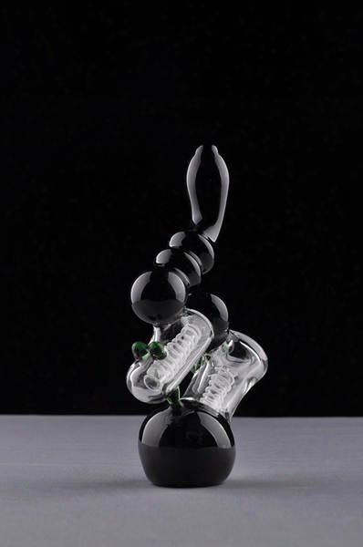 Black Glass Pipe Bubbler Bongs Glass Water Pipes Percolator Heady Recycler Oil Rigs Bubblers Perc Nail Carb Cap