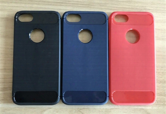 Brushed Soft Tpu Phone Case Carbon Fiber Cover For Iphone 7/7 Plus Huawei P8/p9 Cell Phone Accessories With Opp Bag