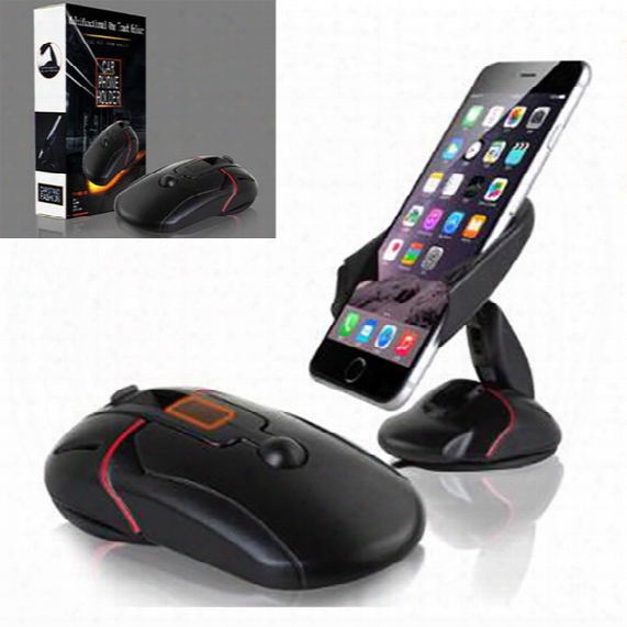 Creative Dashboard Cell Phone Stand Holder Car Phone Mouse Like Phone Holder For Samsung S6 Gps Iphone 6 Ect With Retail Package