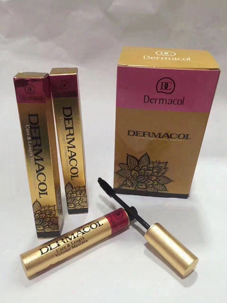 Dermacol Mascara Thick Slim Waterproof Cara&length Volume Black Eye Mascara Long Eyelash Charming Eyes Cosmetic Gold Package
