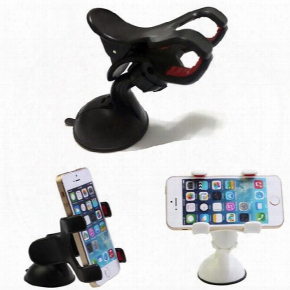 Double Clip Phone Holder For Car Universal Mobile Cell Phone Mount Car Holder Stand For Mobile Phone 6/6s Plus Smartphone S6 Car Dvr Gps