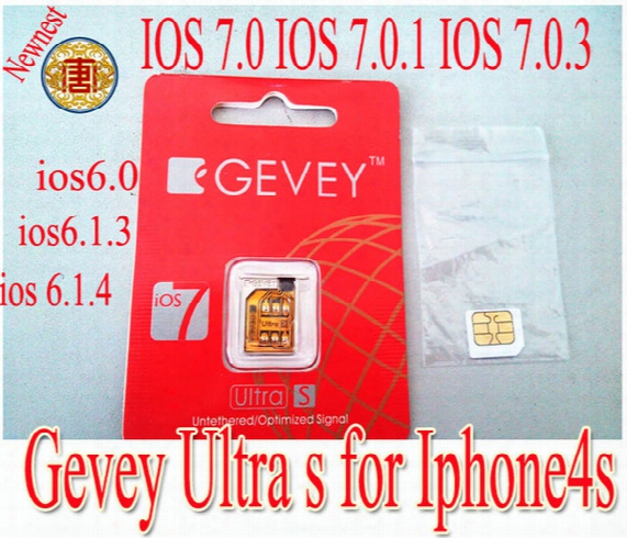 Gevey Ultra S World Wide Unlock Sim Card Iphone 4s For Ios7.0 Ios 7.0.1 Ios 7.0.3 Ios 6.1.4 6.1.3 6.1.2 Ios 7,gevey Ultra S Sim Card