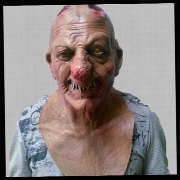 Halloween Adult Mask Zombie Mask Latex Bloody Scary Extremely Disgusting Full Face Mask Costume Party Cosplay Prop