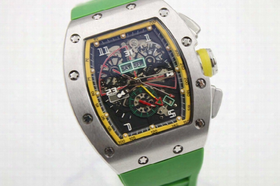 Hot Sell Luxury Brand New Special Mens Watch Automatic Mechanical Le Mans Classic Stainless Case Green Rubber Strap Mens Watch