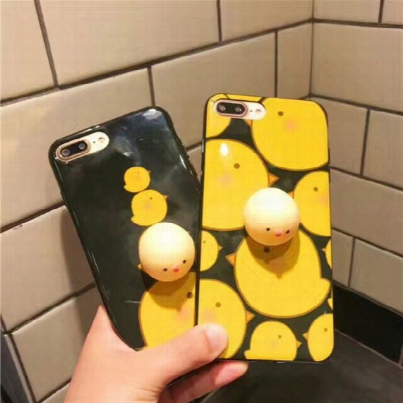 Lovely 3d Soft Chick Cartoon Silicone Cellphone Case Back Cover For Iphone 8/7/6s/6 Plus