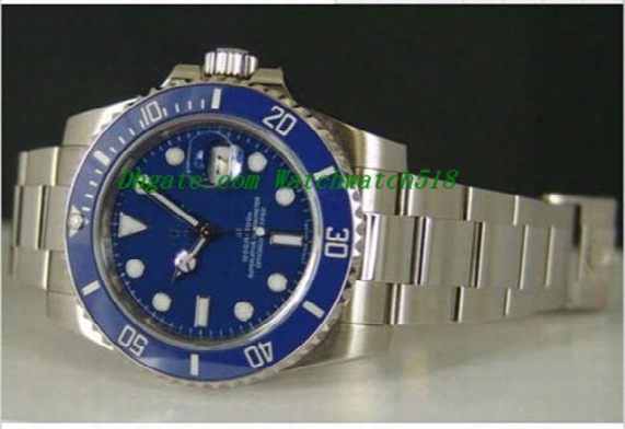 Luxury Watch New 18k White Gold 116619 Stainless Steel Ceramic Bezel Mens Automatic Mechanical Watch Blue Men's Sport Wristwatches