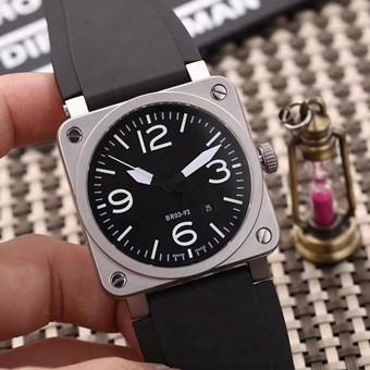 Military Style Men's Watch Multi-color Real Leather Belt Is Not 316 Stainless Steel Case Swiss Automatic Mechanical Movement Dial Diameter 4