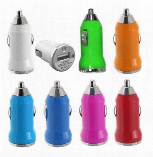 Mini Usb Car Charger Adapter Universal For Iphone 6s 6plus 6 5s 5 4 4s 3g 3gs Ipod Mp4 Samsung S6 Edge S6 S5 Note 5 4 3 Colorful 500pcs/lot