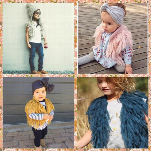 New Arrival Babies Children Tassels Cardigans Knitting Vests Candy Color Casual Sweaters Cute Boys & Girls Stylish Jackets Outwears