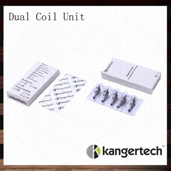 New Kanger Dual Coil Unit For Kangertech Aerotank Aerotank Mega Aerotank Mini Evod Glass Protank3 Mini Emow Cartomizer 100% Original