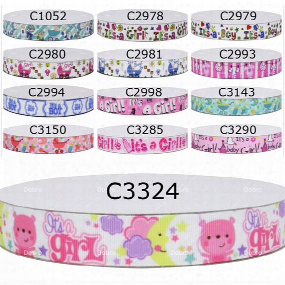 Not Mxed 9 16 22 25 38 50 75mm Carton Printed Grosgrain Ribbons For Hair Diy Baby Kid Craft Party Gift Packaging 100yards/lot For 1 Pattern