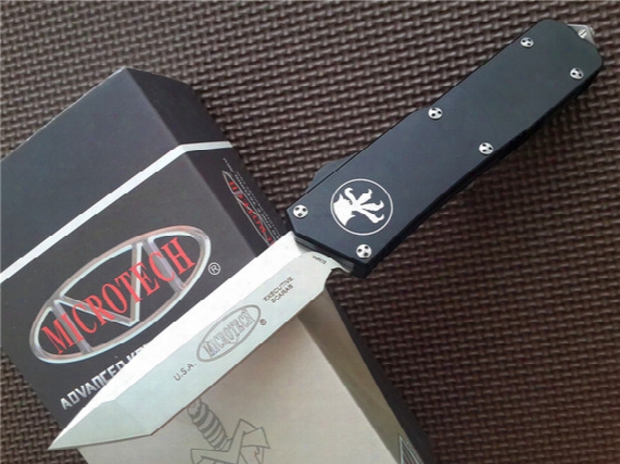 Red/black Microtech Scarab Tanto Knife D2 Blade 61hrc Satin Plain 6061-t6 Aluminum Camping Gear Tactical Knife Knives With Retail Box