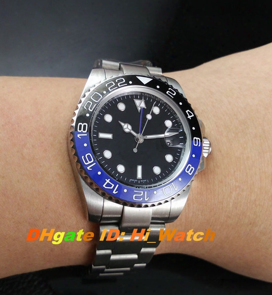 Super Clone Luxury Brand Gmt 116710ln Blue / Black Ceramic Bezel Sapphire Glass Black Dial Asian 2813 Automatic Date Mens Watch Aaa Rox02a