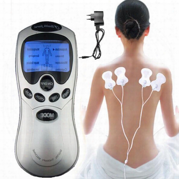 Whole English Keys Care Electric Tens Acupuncture Full Body Pulse Massager Digital Therapy Machine +10 Pads For Back Neck Foot Amy Leg