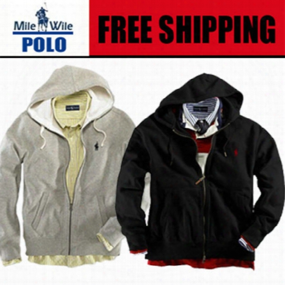 Wholesale-free Delivery 2015 Polo Men's Zipper Cardigan Sport Hooded Hoodies Fashion Coats Jacket Sportswear Sweatshirts Hoodie Size