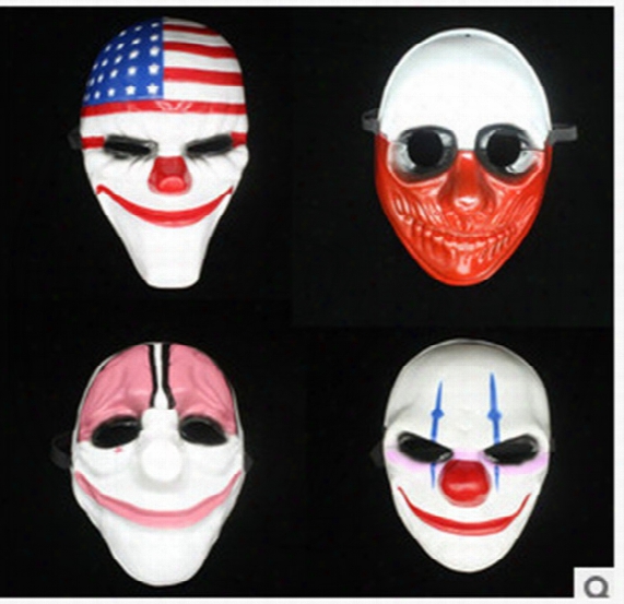 Wholesale Halloween Horror Payday 2 Festa Cosplay Masquerade Prop Carnival Mask Joker Dallas Wolf Hoxton Chains Party Movie Props Mask