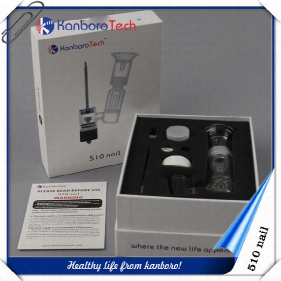 Wholesale Wax Kit Vaporizer Kanborotech Portable Design 510 Nail Changeable Vaporizer Exgo, E Cigarette Metal Vape Cartridge Glass..