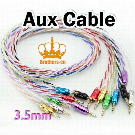 1m Audio Adapter Stereo Aux Car Audio Cable Male To Male Colorful Video Cable Line For Pc Phones Mp3 Speaker