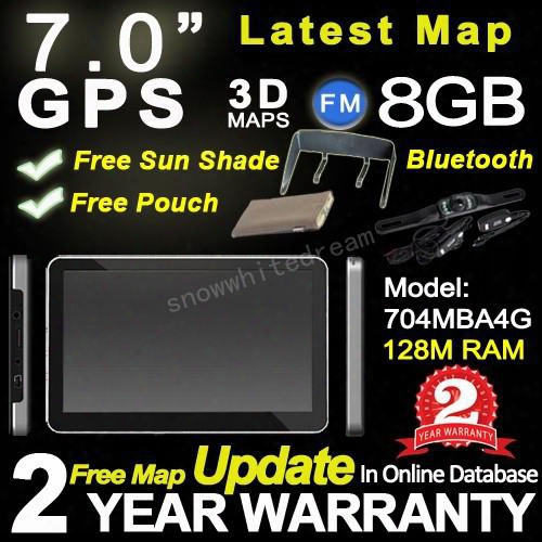 2015 Newest Model 7&#039;&#039; Hd Car Gps Navigation System With 8g,bt,av In,fm+wiresless Reverse Camera+free 3d Maps+free Gifts+2 Years Warranty