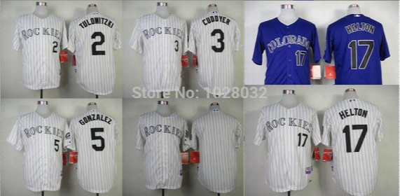 2016 New Top Quality Authentic Colorado Rockies Jersey #2 Troy Tulowitzki #3 Michael Cuddyer #5 Carlos Gonzalez Jersey Cool Base Jersey