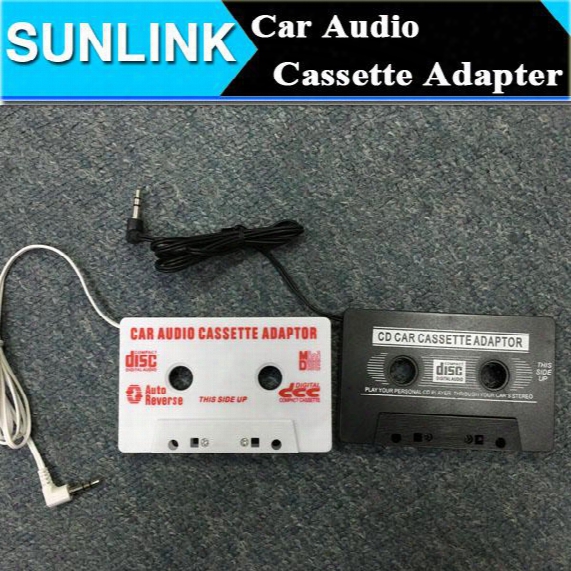 2016 Transmitter Hot Car Tape Cassette To 3.5mm Aux Audio Adapter For Iphone Ipad Samsung Mp3 Mp4 Player With Retail Box