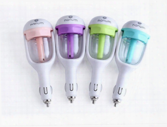 2017 50ml Car Plug Air Humidifier Purifier,vehicular Essential Oil Ultrasonic Humidifier Aroma Mist Car Fragrance Diffuser 4 Colors