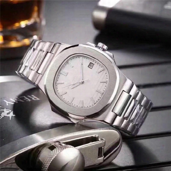 2017 Luxury Luxury Men&#039;s Machinery Sapphire Mirror Automatic Mechanical Watch White Rust Steel Never Fade