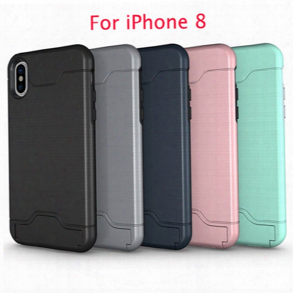 5 Different Colors Available 2 In 1 Support Holder And Bank Card Put In Product For Iphone X Case