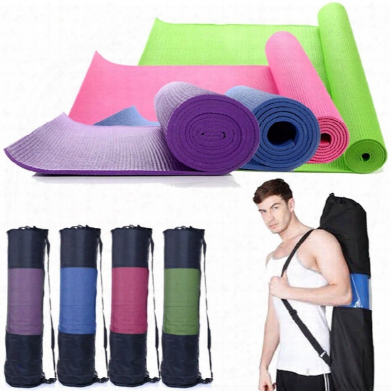 6mm Thick Exercise Yoga Mat 68x24" Non-slip Pad Pilates Fitness With Carrying Bag