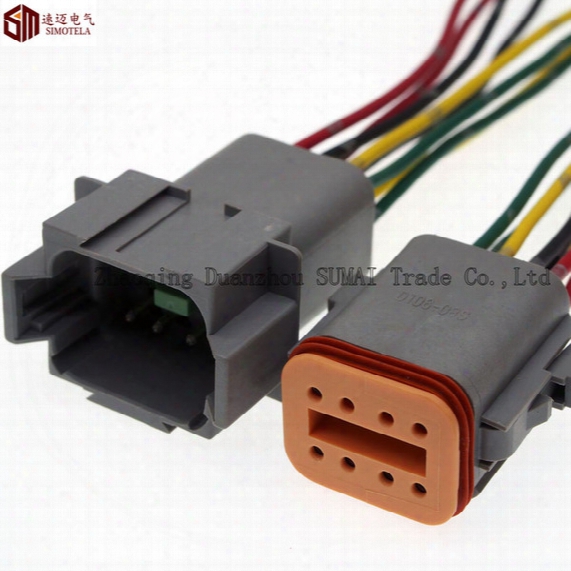 Deutsch Dt06-8s And Dt04-8p Sets 8 Pin Engine/gearbox Waterproof Electrical Connector For Car,bus,truck,boats