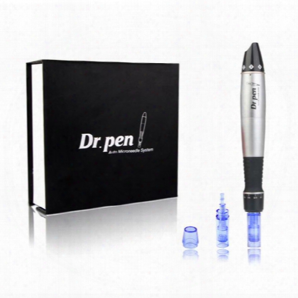 Dr.pen+25pcs Needle Derma Pen Skin Dermapen 1 3 7 9 12 36 Needle Cartridge Auto Derma Stamp Electric Dermapen Doctor Pen Eyebrow Tattoo Pins