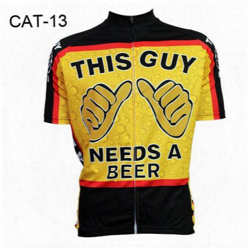 Hot This Guys Needs A Beer Carton Cycling Tops Comfortable Bike Wear Cycling Clothing Short Sleeve Summer Cycling Jerseys