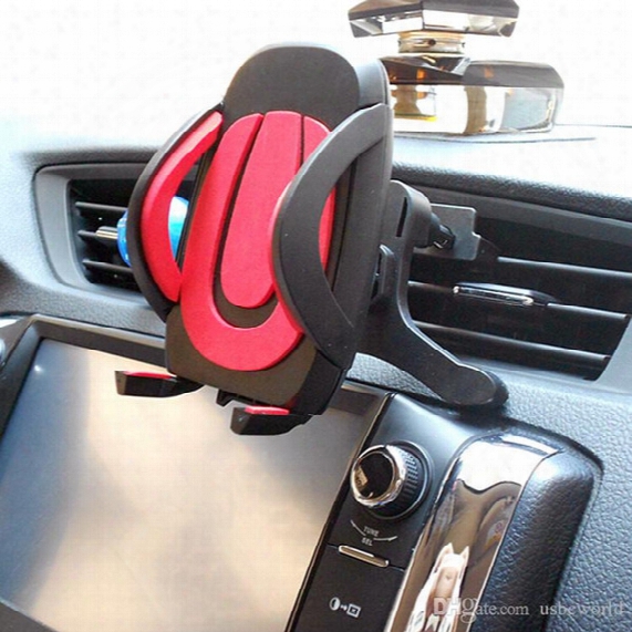Newest Air Vent One Touch Car Mount Phone Holder For Universal Phones With Retail Package Free Shipping