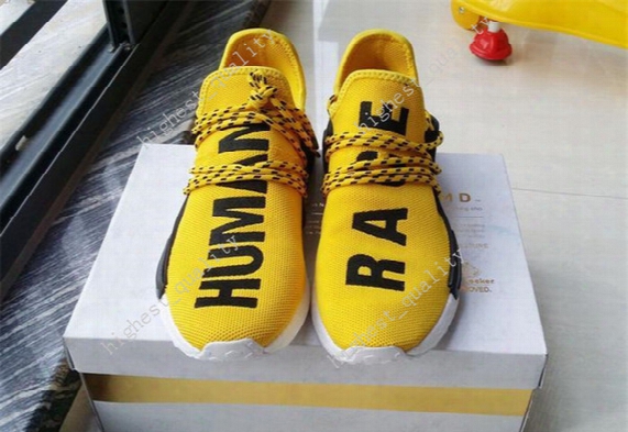 Pharrell Williams Nmd Human Race Shoes For Mens Women In Black,white,yellow,green,blue,white And Grey Buy Cheap Drop Free Shipping Eur 36-45