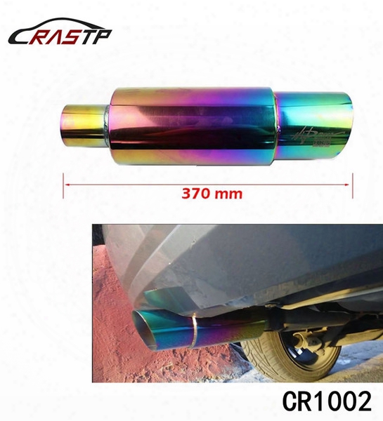 Rastp - Hi Power Universal 304 Stainless Steel Exhaust Pipe Racing Muffler Tip Car Exhaust Pipe Rs-cr1002