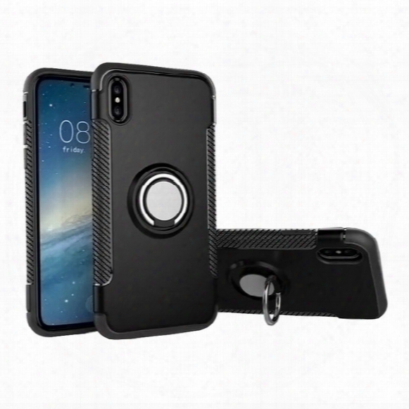Ring Car Phone Holder Kickstand Case Magnetic Cellphone Cover For Iphone 6 6s 7 8 Plus Samsung S8 Plus With Oppbag